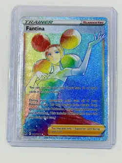 Pokemon TCG Lost Origin Fantina 206/196 Full Art Trainer Rainbow Secret Rare - Image 1
