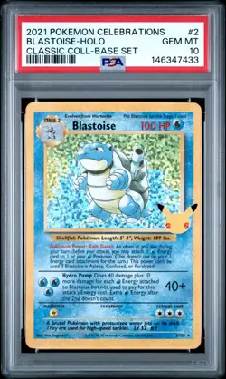 PSA 10 Celebrations Blastoise Holo Classic Collection #2 Pokemon 2021 - Image 1