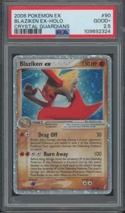 2006 Pokemon EX Crystal Guardians Holo #90 Blaziken EX PSA 2.5 - Image 1