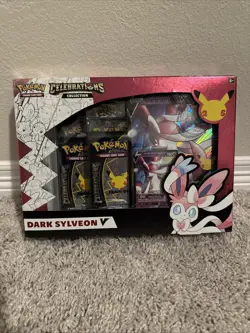 Pokemon TCG: 25th Anniversary Celebrations Collection Box Dark Sylveon V Booster 820650809392 - Image 1