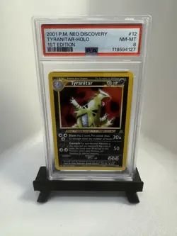 Pokemon Tyranitar Neo Discovery Holo Rare 1st Edition #12/75 PSA 8 2001 English - Image 1