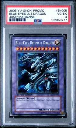 2005 YU-GI-OH! PROMO JUMP MAGAZINE #EN005 BLUE-EYES ULTIMATE DRAGON PSA 4 - Image 1
