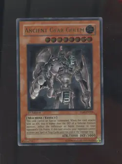 2005 Yu-Gi-Oh! TLM-EN006 1st Edition Ancient Gear Golem Ultimate Rare - Image 1