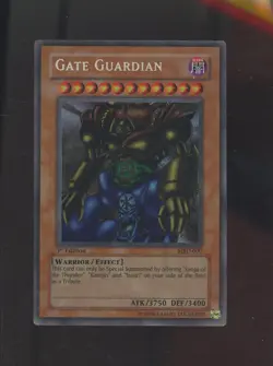 2002 Yu-Gi-Oh! MRD-000 1st Edition Gate Guardian Secret Rare - Image 1