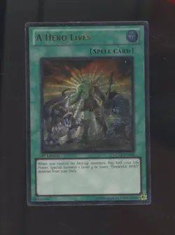 2011 Yu-Gi-Oh! GENF-EN098 1st Edition A Hero Lives Ultimate Rare - Image 1
