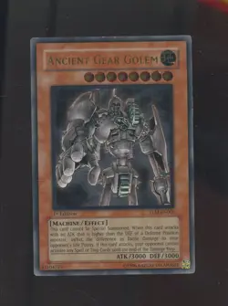 2005 Yu-Gi-Oh! TLM-EN006 1st Edition Ancient Gear Golem Ultimate Rare - Image 1