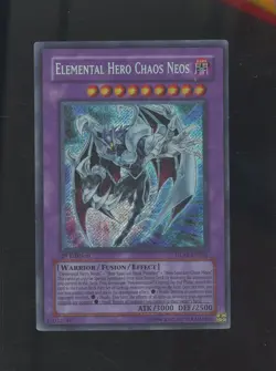 2007 Yu-Gi-Oh! GLAS-EN036 1st Edition Elemental Hero Chaos Neos Secret Rare - Image 1