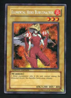 2005 Yu-Gi-Oh! EHC1-EN002 Limited Edition Elemental Hero Burstinatrix SR - Image 1
