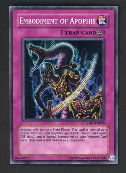 2008 Yu-Gi-Oh! RP01-EN098 Embodiment of Apophis Secret Rare - Image 1