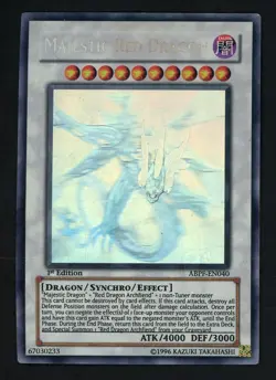 2010 Yu-Gi-Oh! ABPF-EN040 1st Edition Majestic Red Dragon Ghost Rare - Image 1