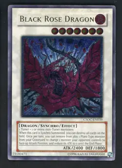 2008 Yu-Gi-Oh! CSOC-EN039 Black Rose Dragon Ultimate Rare - Image 1