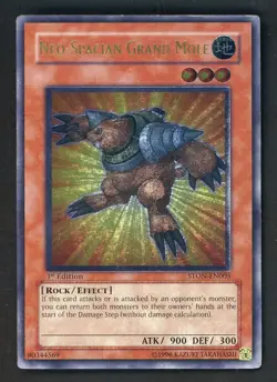 2007 Yu-Gi-Oh! STON-EN005 1st Edition Neo-Spacian Grand Mole Ultimate Rare - Image 1