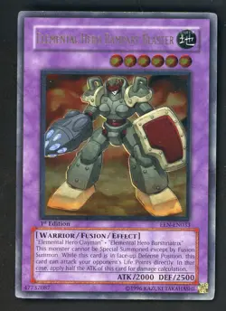 2005 Yu-Gi-Oh! EEN-EN033 1st Edition Elemental Hero Rampart Blaster UR - Image 1