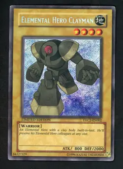2006 Yu-Gi-Oh! EHC2-EN002 Elemental Hero Clayman Secret Rare - Image 1