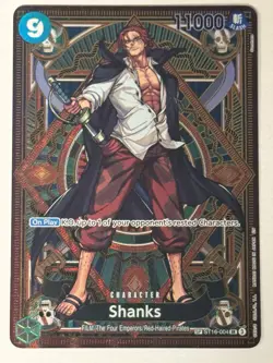 One Piece Shanks ST16-004 OP11 a Fist of Divine Speed Foil SP Alternative Art NM - Image 1