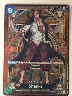One Piece Shanks ST16-004 OP11 a Fist of Divine Speed Foil SP Alternative Art NM - Image 3