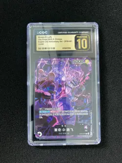 2025 One Piece TCG S-Chinese OP09-061 L Monkey D. Luffy CGC 10 Pristine JE21 - Image 1