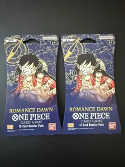 2x One Piece Romance Dawn Sleeved Sealed Booster Pack Lot English - Image 1