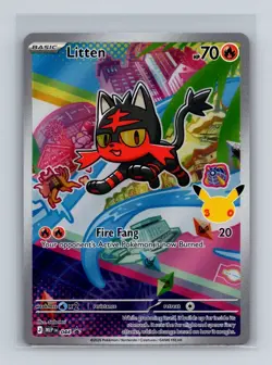 Litten 044 Pokemon First Partner Collection 1 Black Star Promo Card NM+ (a) - Image 1