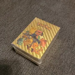 110 Pcs Sealed Pokemon Foil Gold Cards Pack Tcg GX Fan Art - Image 1
