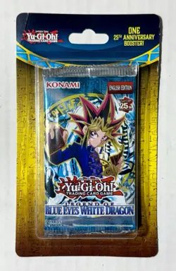 Yugioh Legend of Blue-Eyes LOB 9-Card 25th Anniversary Sealed Booster Pack - Image 1