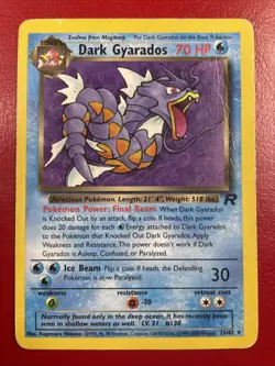 1998 Dark Gyarados Non-Holo Rare Pokemon TCG Card 25/82 - Image 1