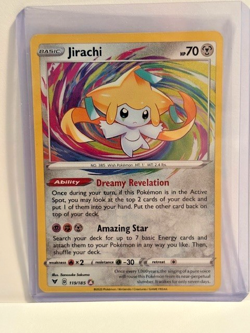 Pokemon Jirachi Amazing Rare Holo 119/185 Swsh04 Vivid Voltage English Card - Image 1