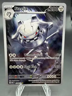Steelix 150/132 Illustration Rare Me01 Mega Evolution Holo NM Pokemon TCG Card - Image 1