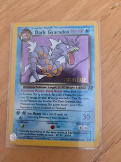 🌊 Dark Gyarados 8/82 - Team Rocket PRERELEASE Promo - WOTC Holo Pokemon Card - Image 1