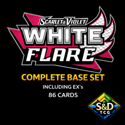 White Flare 1-86 Complete Set Pokemon + All EX Cards Scarlet & Violet NM - Image 1