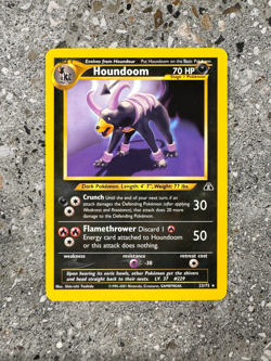 Pokemon TCG Cards Houndoom 23/75 Neo Discovery Rare NM - Image 1