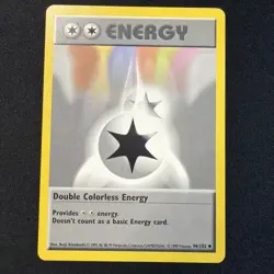 Pokemon TCG Double Colorless Energy Base Set Regular Card 096/102 Shadowless LP - Image 1