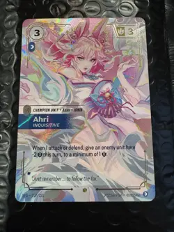 Overnumbered Ahri Inquisitive - Riftbound Spiritforged 227/221 Showcase Card - Image 1
