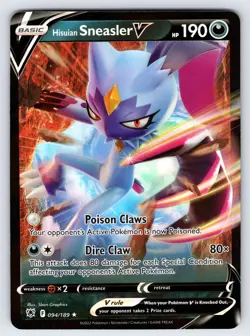 Hisuian Sneasler V 094/189 2022 Astral Radiance Pokemon Card Full Art - Nm - Image 1