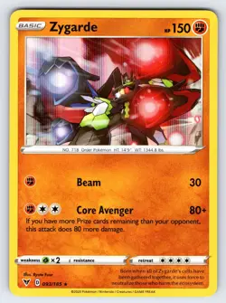 Zygarde 093/185 2020 Vivid Voltage Pokemon Card TCG Nintendo Holo Rare - Nm - Image 1