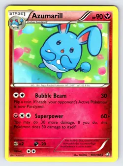 Azumarill 103/160 2015 XY Primal Clash Pokemon Card TCG Uncommon - Nm/Vlp - Image 1