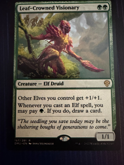 MTG Leaf-Crowned Visionary Dominaria United Rare NM - Image 1