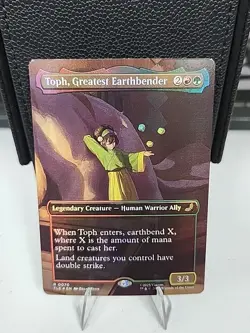 1 x Toph, Greatest Earthbender - Borderless - Foil - TLE - NM - MTG - Image 1