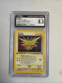 Pokemon Rocket's Zapdos Gym Challenge 1st Edition Holo Rare #15 CGC 8.5 - Image 1
