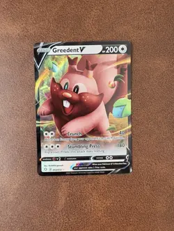Pokemon Card Greedent V 053/072 Full Art Rare Shining Fates M/NM - Image 1