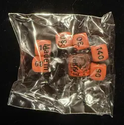 Pokemon Lost Origin ETB 7 Dice Set New Orange Green - Image 1