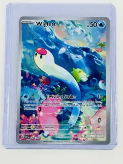 Pokemon TCG Wiglett 206/198 Scarlet & Violet Base Set Holo Card M/Nm Condition - Image 1