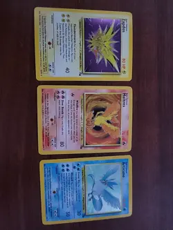 Pokemon 99 Fossil Set [Holo] Zapdos, Articuno, Moltres [NM] Legendary Birds - Image 1