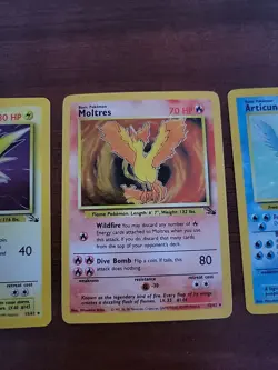 Pokemon 99 Fossil Set [Holo] Zapdos, Articuno, Moltres [NM] Legendary Birds - Image 3