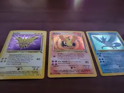 Pokemon 99 Fossil Set [Holo] Zapdos, Articuno, Moltres [NM] Legendary Birds - Image 5