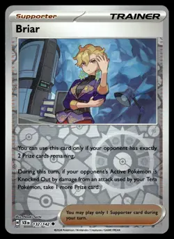 BRIAR - 132/142 Uncommon Stellar Crown Pokemon Reverse Holo NM - Image 1