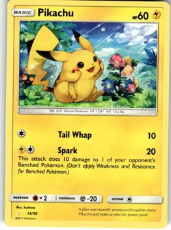 Pokemon TCG Pikachu (#14) SM Trainer Kit: Lycanroc & Alolan Raichu 14/30 - Image 1