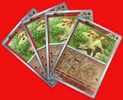 4X Pokemon TCG Ponyta 077/165 REVERSE HOLO Scarlet & Violet 151 English NM - Image 1