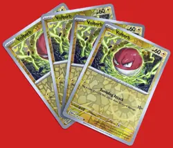 4X Pokemon TCG Voltorb 100/165 REVERSE HOLO Scarlet & Violet 151 English NM - Image 1