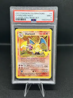2021 Pokemon Celebrations Charizard #4 HOLO Classic Collection PSA 9 MINT - Image 1
